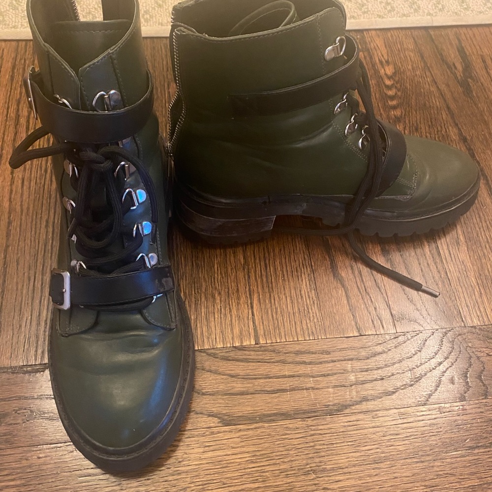 Free People vegan leather boots. Size 9